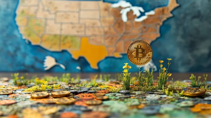 bitcoin btc mapa usa růst midjourney