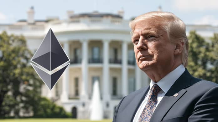 ethereum eth donald trump USA Bílý dům USD Midjourney