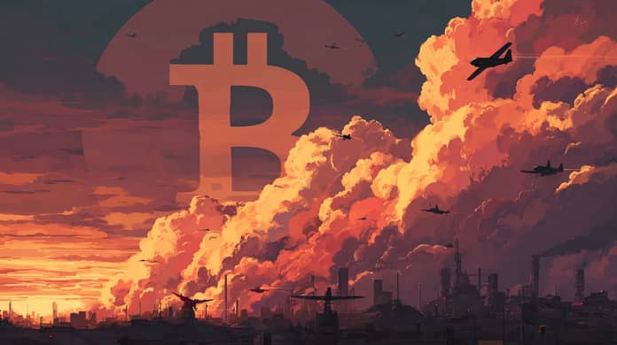 bitcoin btc utok Midjourney