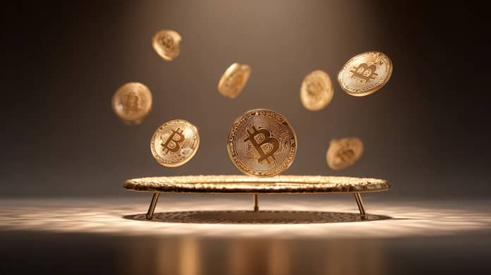 bitcoin btc odraz support trampolína test Midjourney