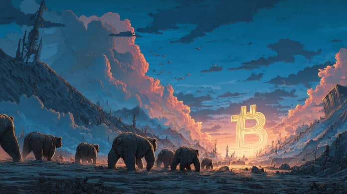 bitcoin btc medvědí trh 2026 dno Midjourney