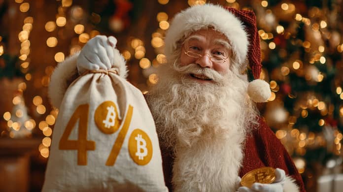 bitcoin btc santa claus rallye 4 % Midjourney