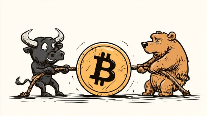 btc bitcoin bear bull strike usd options expiry deribit midjourney nahledovy obrazek
