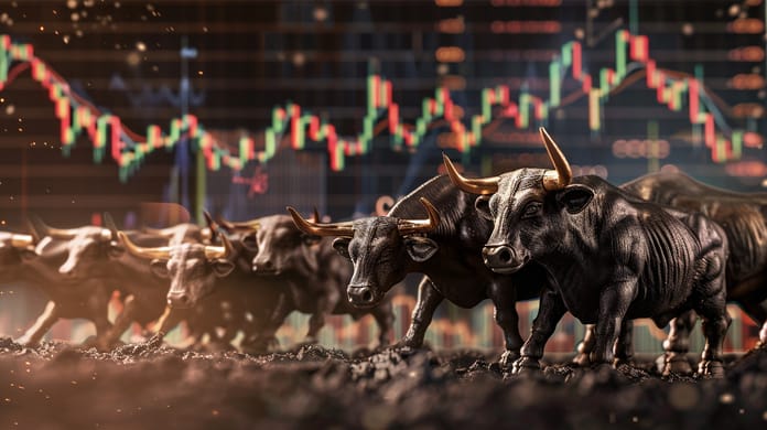 byci graf trading růst usd nálada sentiment deriváty