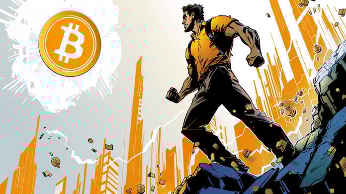 bitcoin btc cena graf růst logo