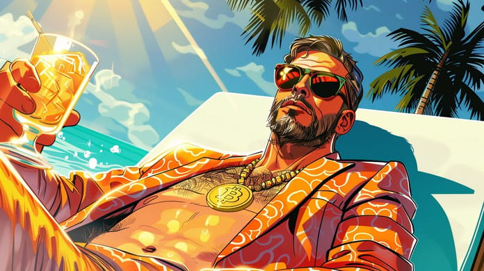 bitcoin btc obchodník víkend odpočinek relax slunce