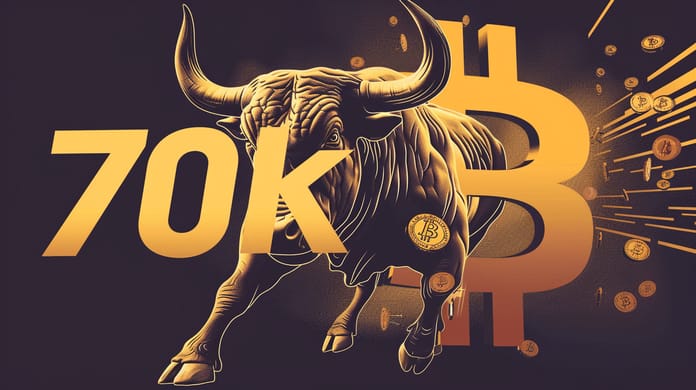 bitcoin btc býk 70000 70k