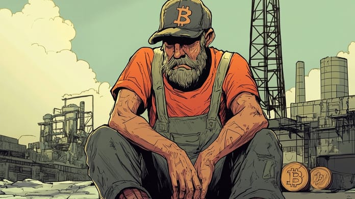 bitcoin btc těžba těžař cena tržby pokles