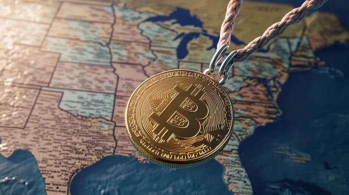 bitcoin btc mapa USA provaz cena Midjourney