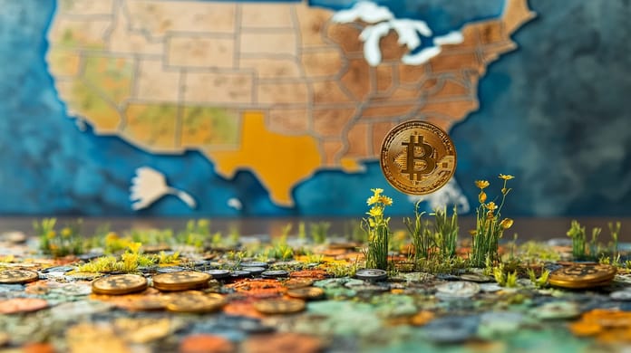 bitcoin btc mapa usa růst midjourney