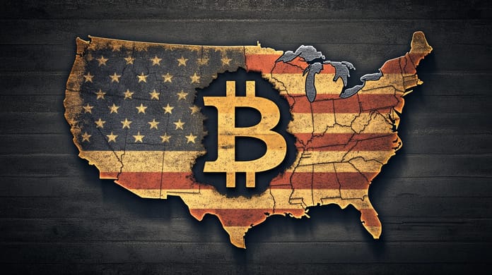 bitcoin btc mapa USA midjourney