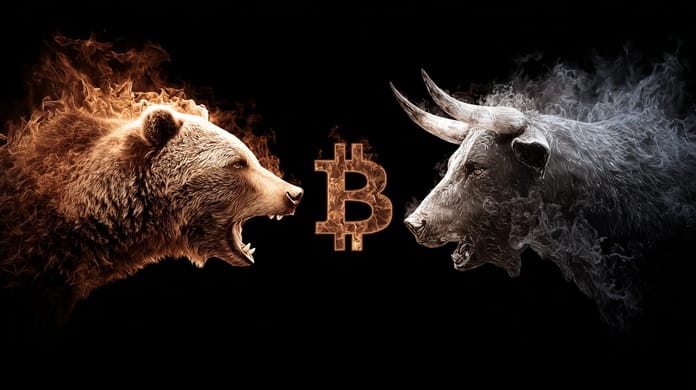 Bitcoin BTC býci medvědi opce expirace Midjourney