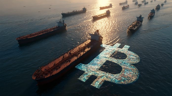 bitcoin btc ropa tanker pruliv usa usd Midjourney nahledovy obrazek