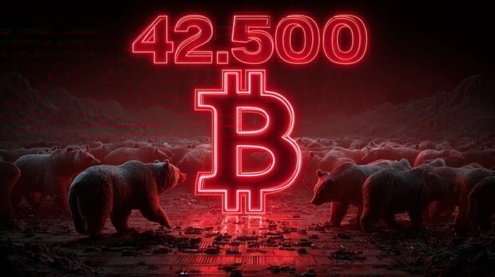 bitcoin btc bear market 42500 usd warning Midjourney nahledovy obrazek