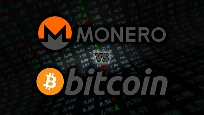 Monero, Bitcoin