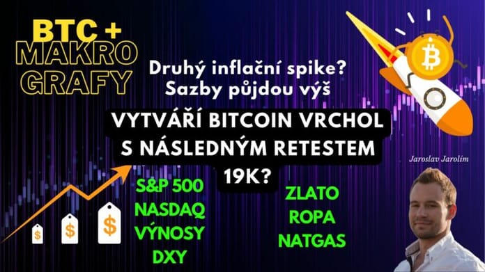 26.02.23 Video analýza: Bitcoin + makro grafy – vytváří Bitcoin vrchol? Retest 19K? Druhý inflační spike?