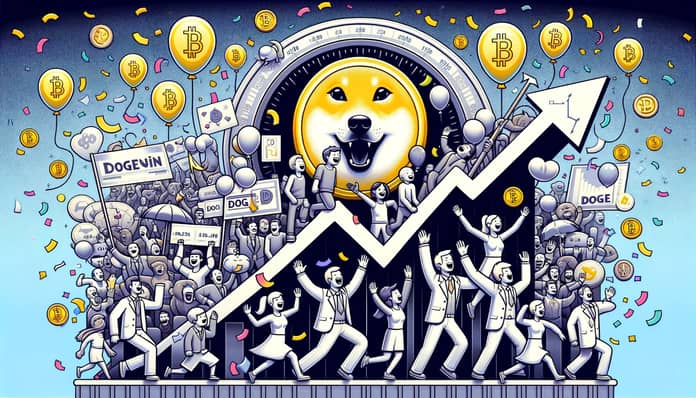 Dogecoin roste (DALL)