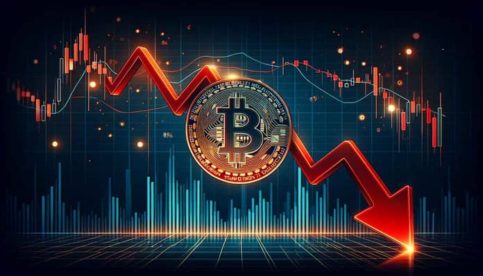 bitcoin pád graf dalle