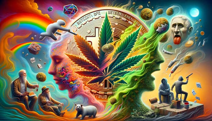 bitcoin weed meme dalle