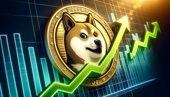 dogecoin cena graf dalle