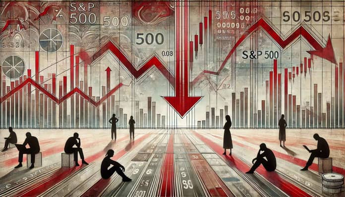 s&p 500, klesající trh