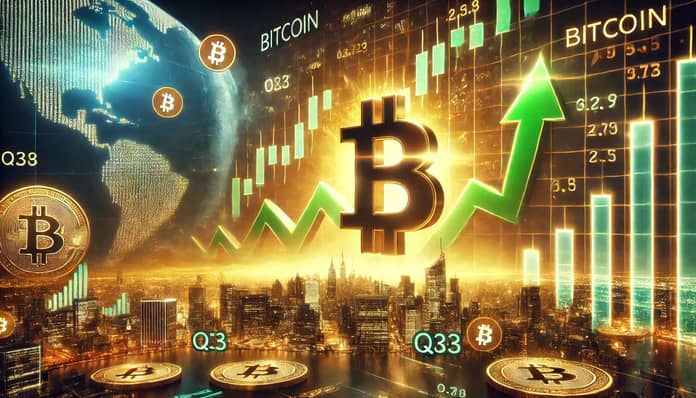 bitcoin, globe, rostoucí graf
