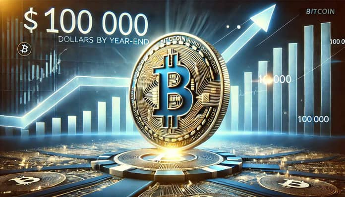 bitcoin, 100K, růst, mince