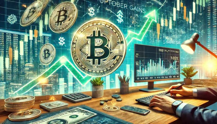 btc, otc, uptober, mince, počítač,