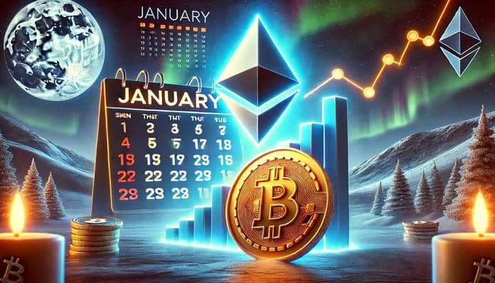 ethereum, bitcoin, leden, růst