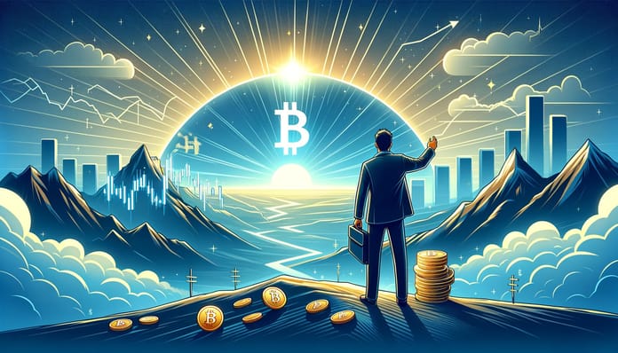 investor vyhlíži bitcoin