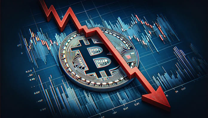 bitcoin klesající graf etf trh