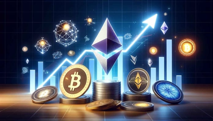 ethereum altcoiny bitcoin graf cena dalle