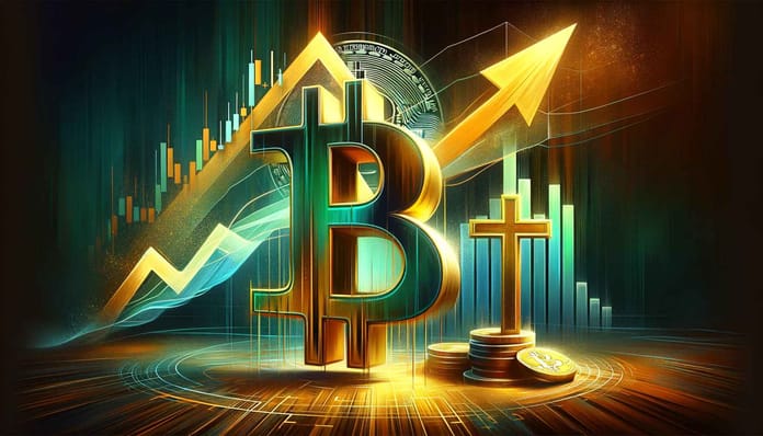 bitcoin kriz cross golden graf dalle