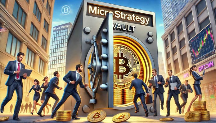 MicroStrategy, bitcoin, vault, trezor, investoři