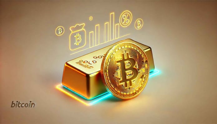 zlato, bitcoin, cihla, mince