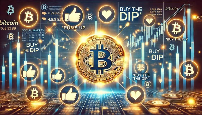 bitcoin, buy the dip, sociální sítě