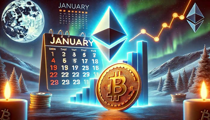 ethereum, bitcoin, leden, růst