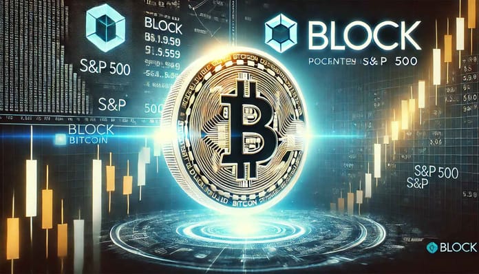 block, bitcoin, S&P 500