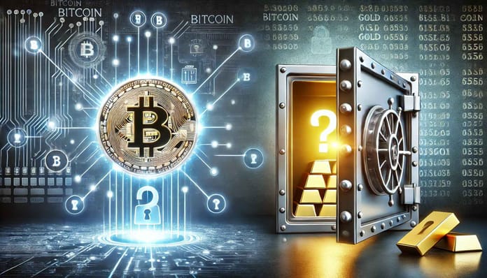 bitcoin, zlato, rezerva