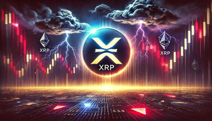 xrp, bouře, propad