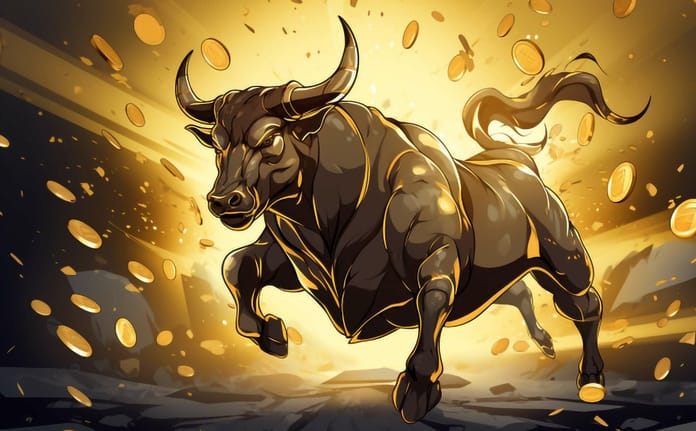 Bullish bitcoin bull byčí trh cena
