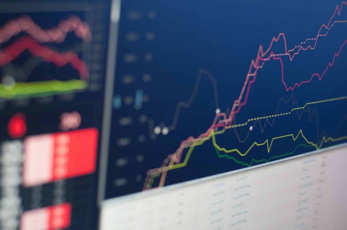 graf růst akcie kryptoměny bitcoin