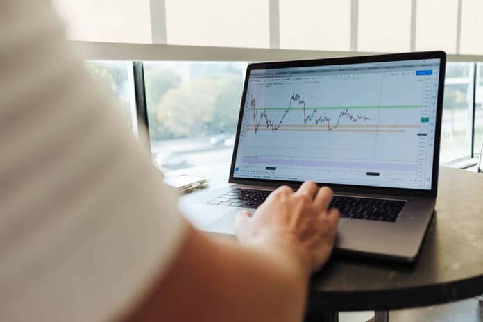 graf notebook tradingview analýza pásma vývoj