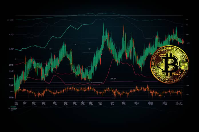 bitcoin graf obchodování trading