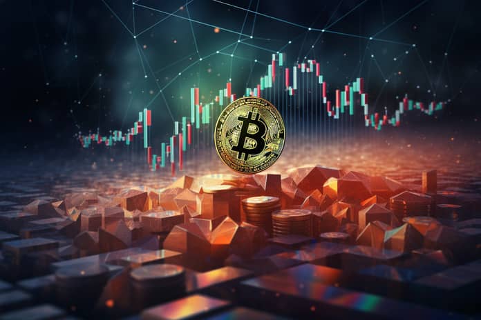 bitcoin graf obchodování trading