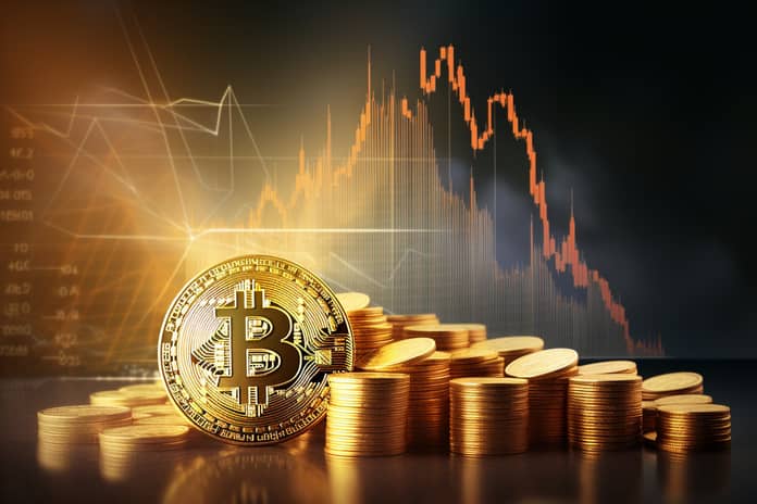bitcoin graf obchodování trading