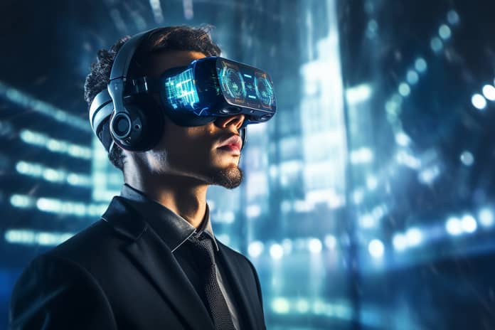 trading graf budoucnost analýza virtuální realita brýle obchodník umělá inteligence ai