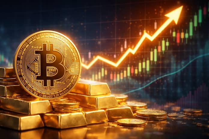 bitcoin zlato růst dalle