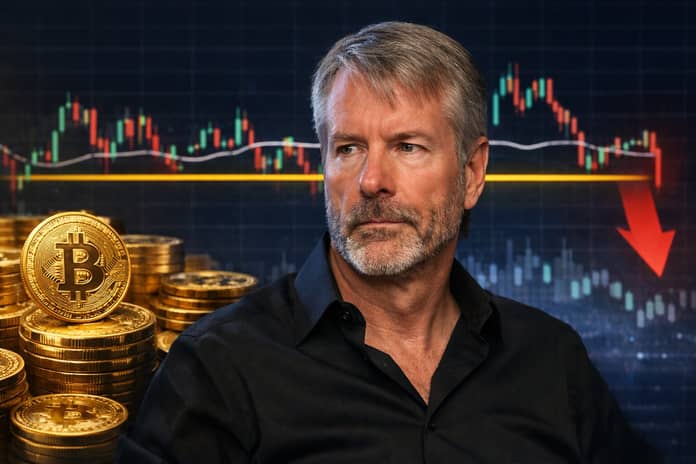 Michael Saylor bitcoin pokles dalle