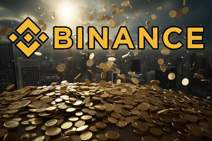 binance logo tokeny odliv peníze